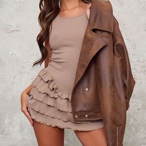 Pretty Little Thing Taupe Romper NWT
